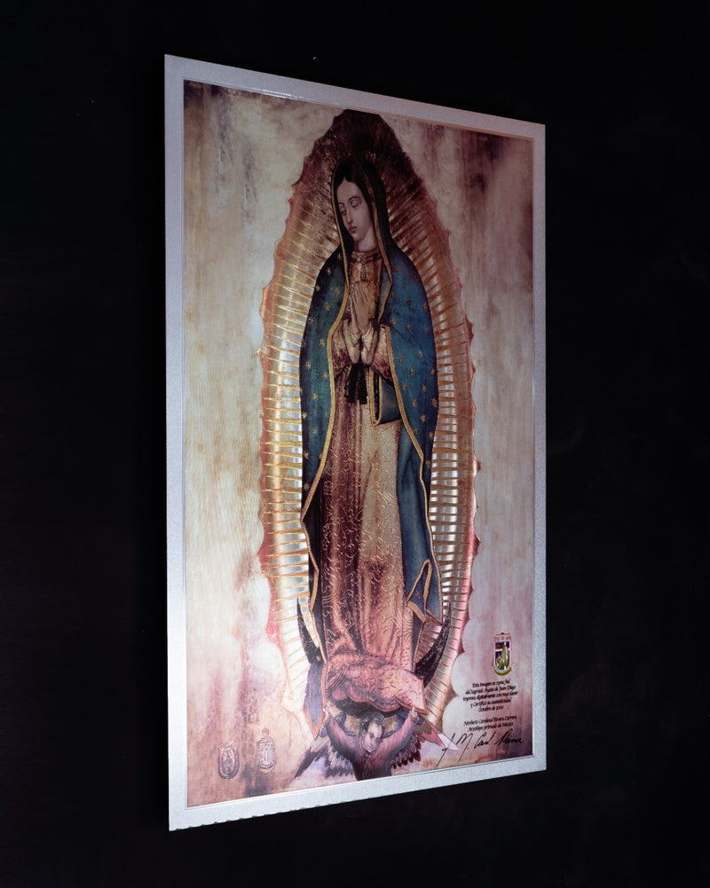 Cuadro Virgen de Guadalupe con bastidor sin marco