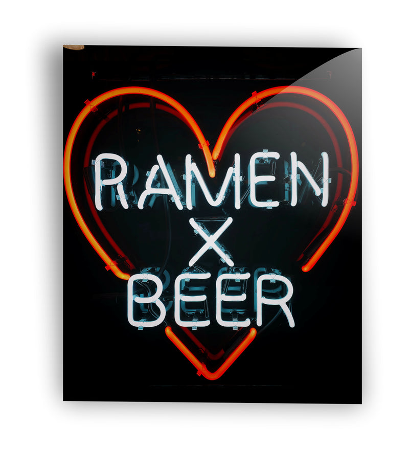 Ramen x beer neon